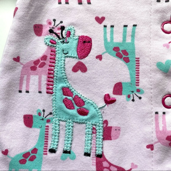 Two pack Pekkle Long Sleeve Sleeper Footie Onesie Pink White Green Blue Size 3m - Picture 7 of 8